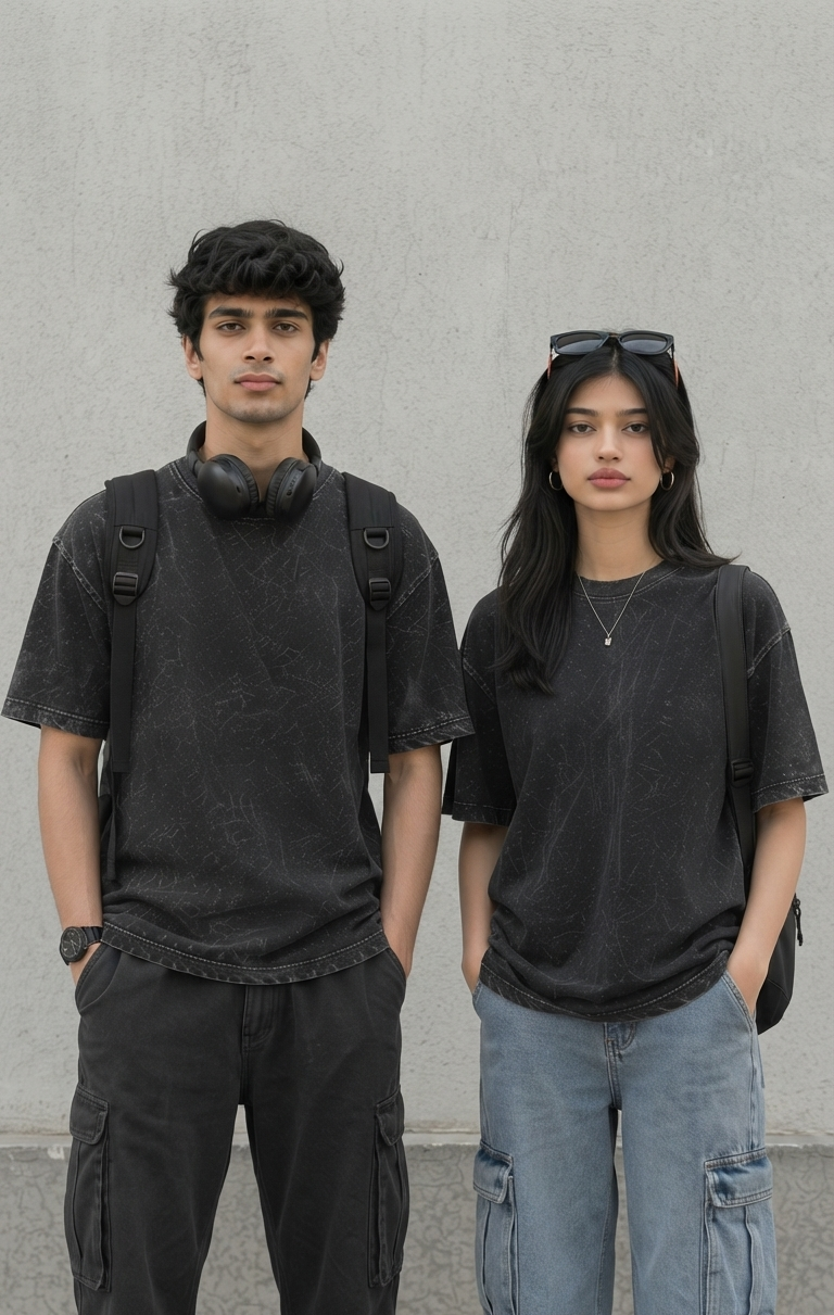 Oversized Acidwash Unisex Tee