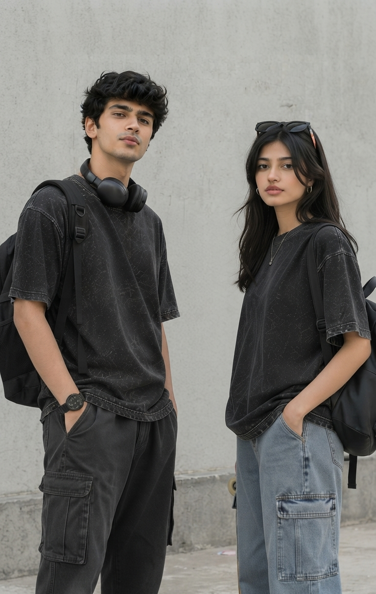 Oversized Acidwash Unisex Tee