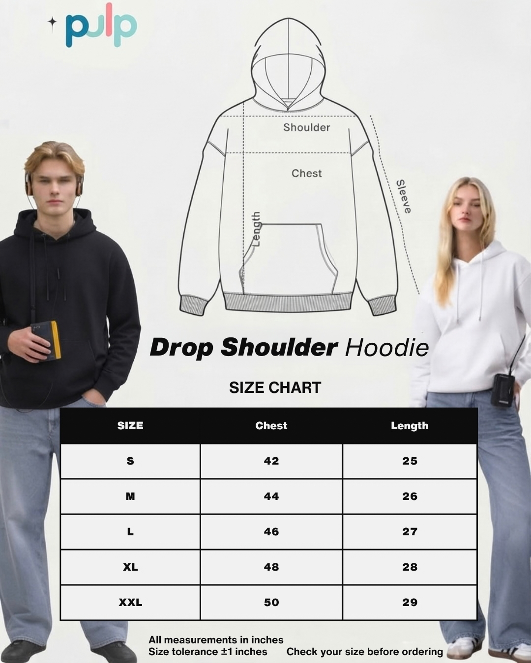 Drop Shoulder Unisex Hoodie