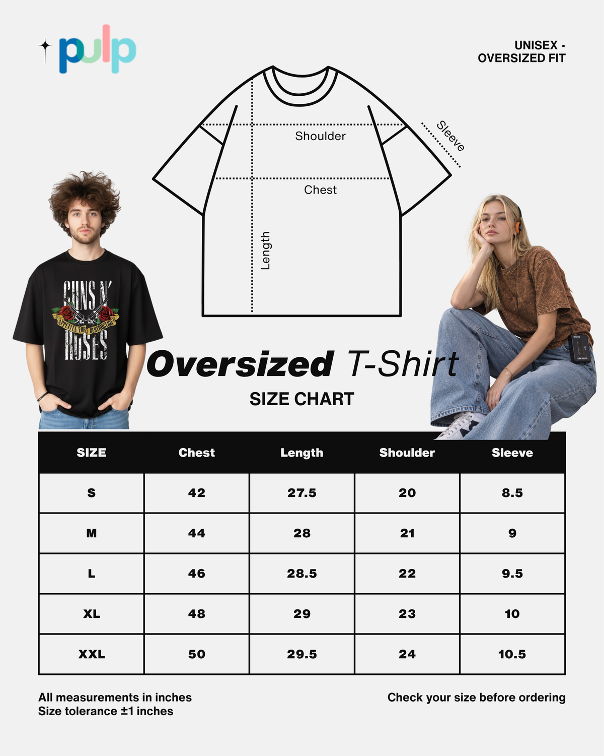 Oversized Acidwash Unisex Tee