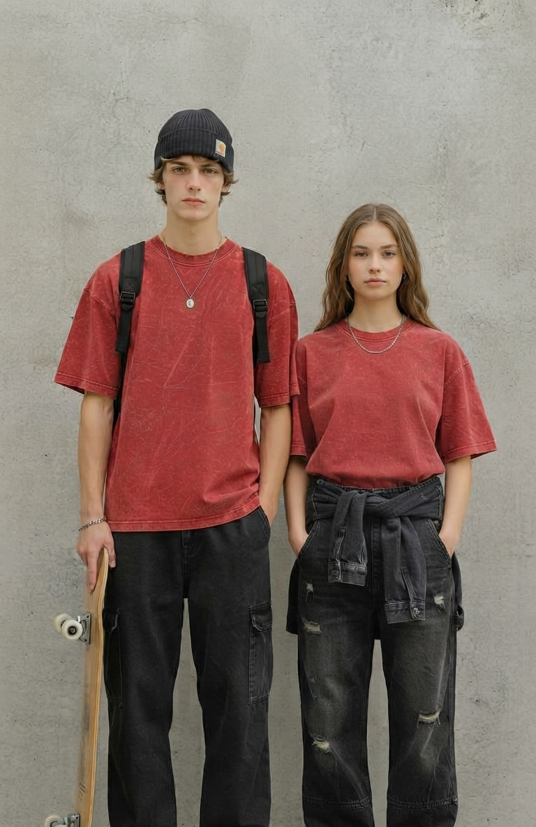 Oversized Acidwash Unisex Tee